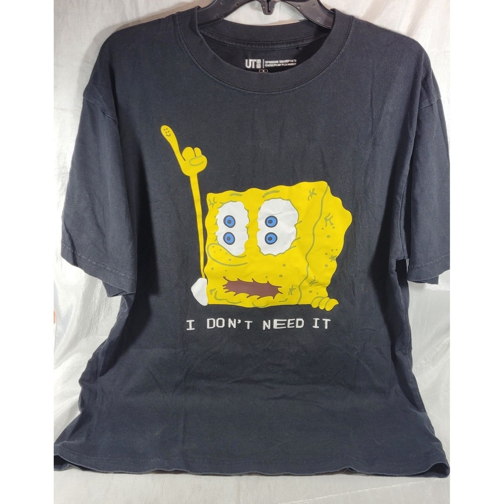 Uniqlo SpongeBob Square Pants Cactus Plant Flea Market - I Need it - Black - M